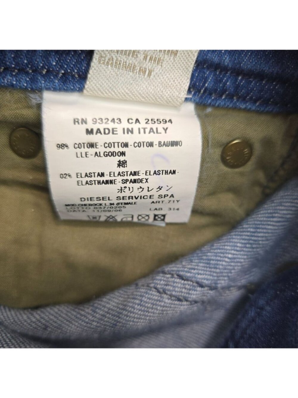 Diesel Cherock Y2K Low Waist Light Blue Bootcut Flared Jeans Women 32x28 - Picture 5 of 12